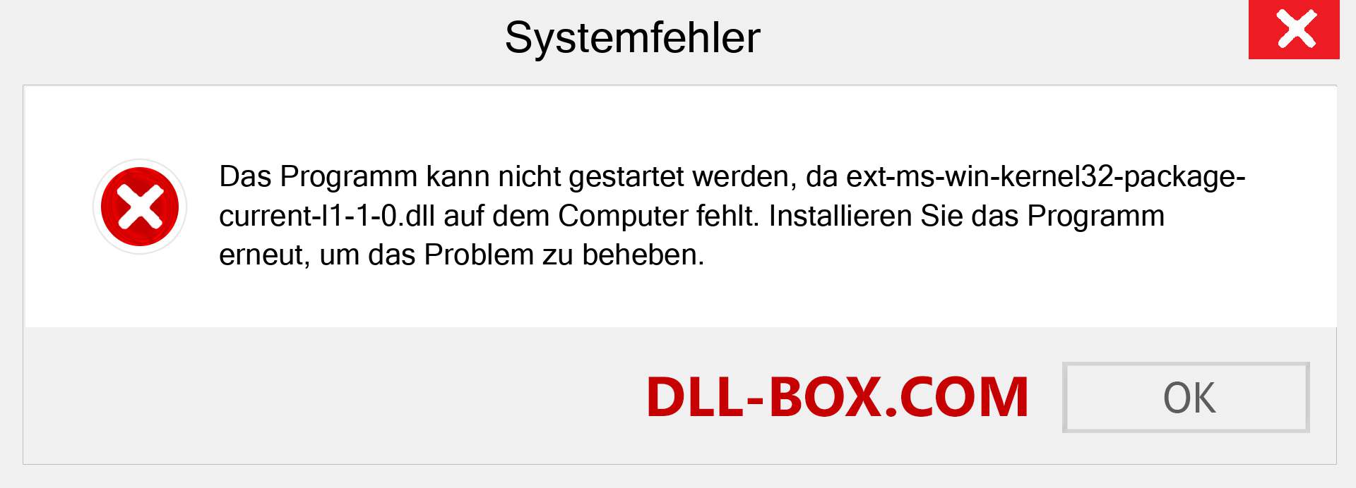 ext-ms-win-kernel32-package-current-l1-1-0.dll-Datei fehlt?. Download für Windows 7, 8, 10 - Fix ext-ms-win-kernel32-package-current-l1-1-0 dll Missing Error unter Windows, Fotos, Bildern