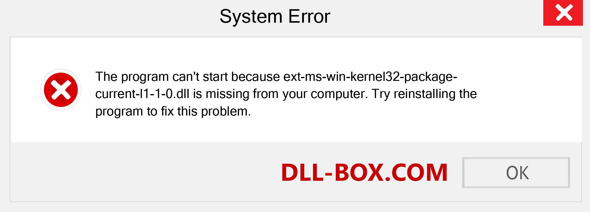  ext-ms-win-kernel32-package-current-l1-1-0.dll file is missing?. Download for Windows 7, 8, 10 - Fix  ext-ms-win-kernel32-package-current-l1-1-0 dll Missing Error on Windows, photos, images